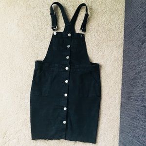 Black Overalls Dress